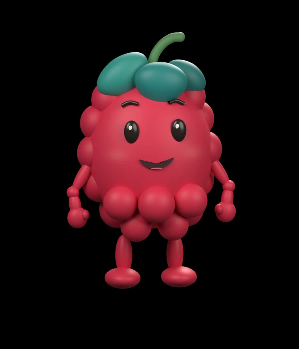 Berry with a warm smile and relaxed, open hands