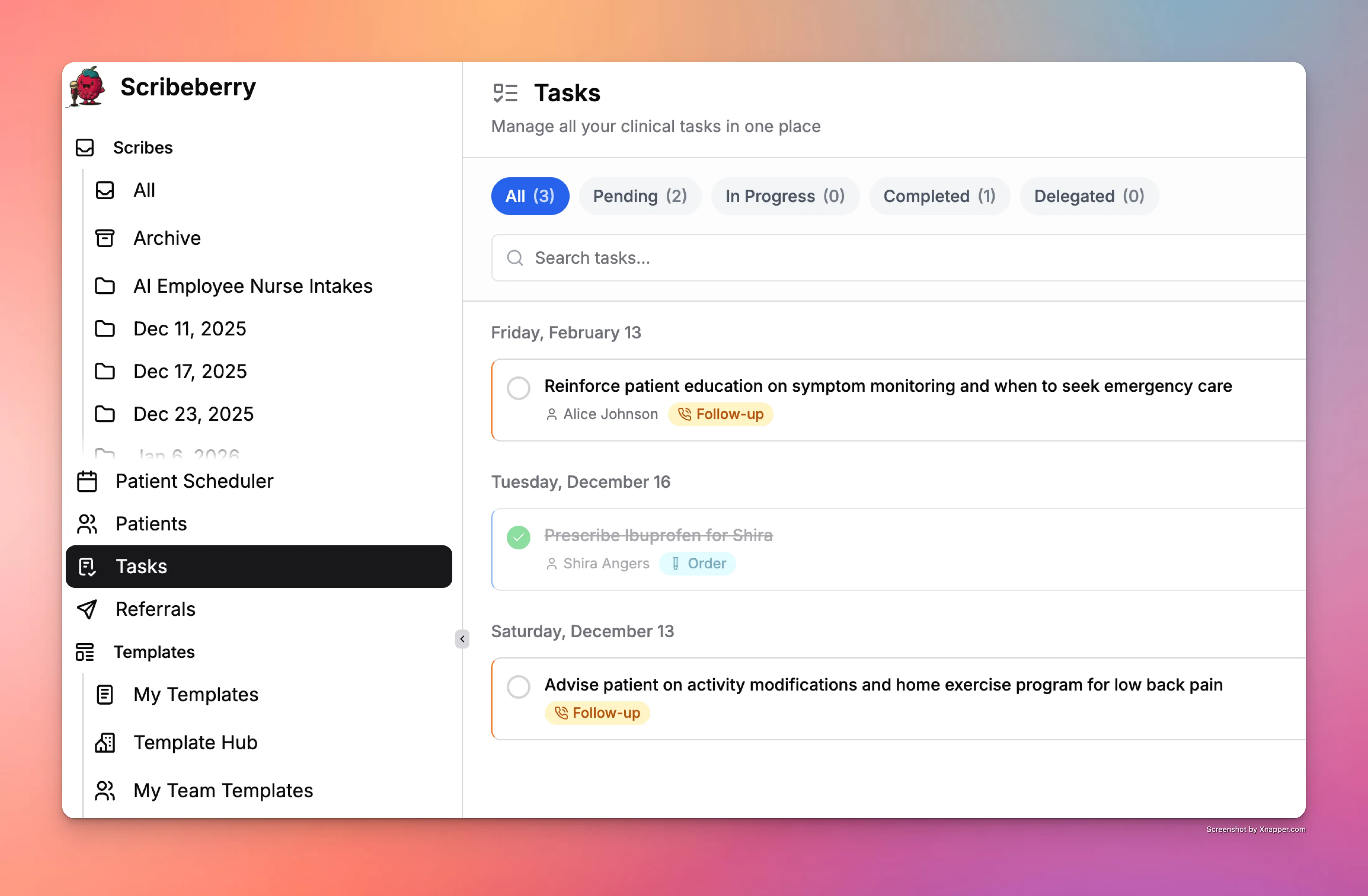 Tasks